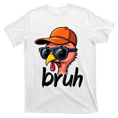 Turkey Face Thanksgiving Bruh T-Shirt