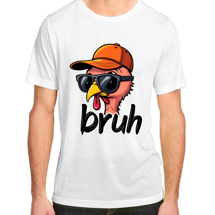 Turkey Face Thanksgiving Bruh Adult ChromaSoft Performance T-Shirt