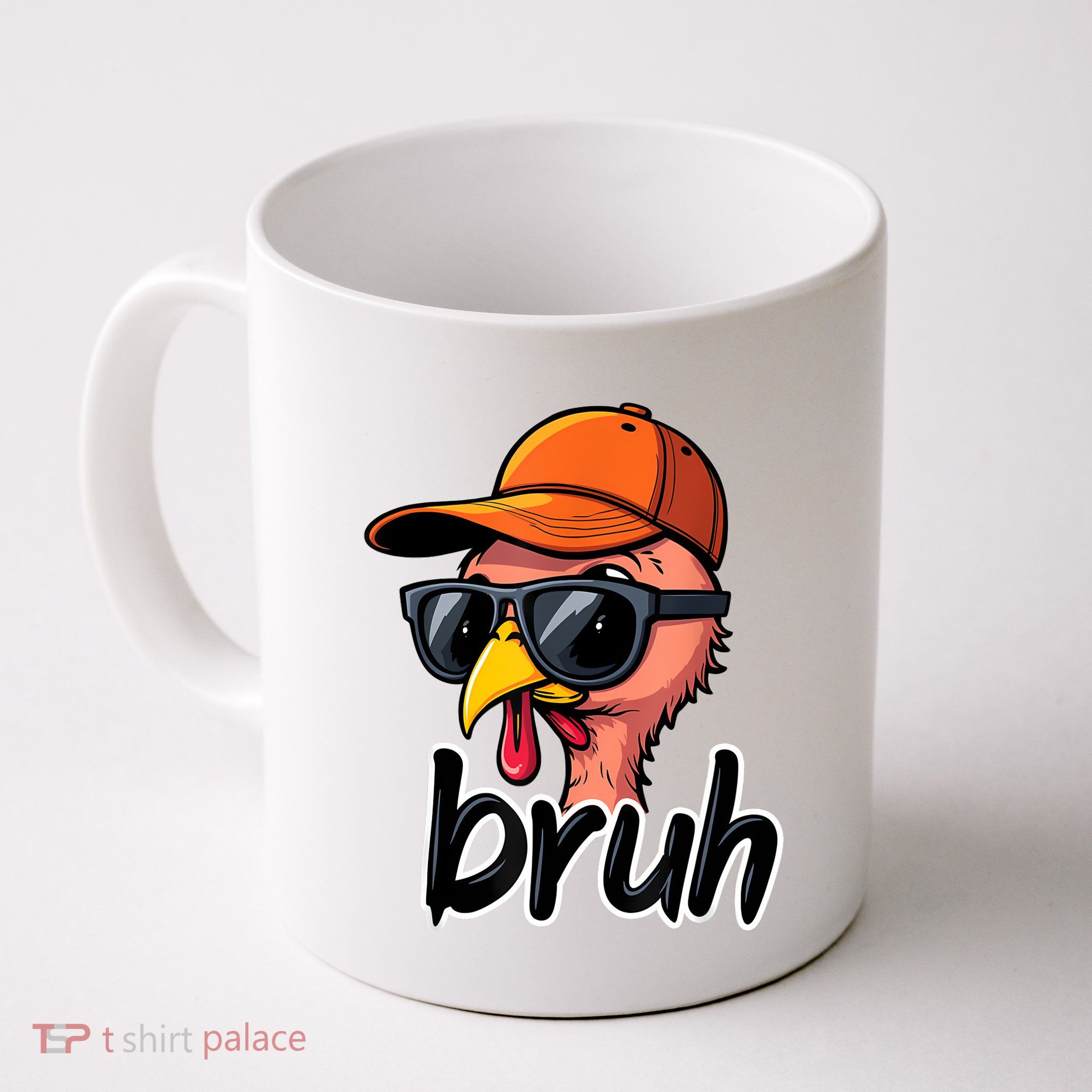 Turkey Face Thanksgiving Bruh Mug