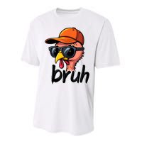 Turkey Face Thanksgiving Bruh Performance Sprint T-Shirt