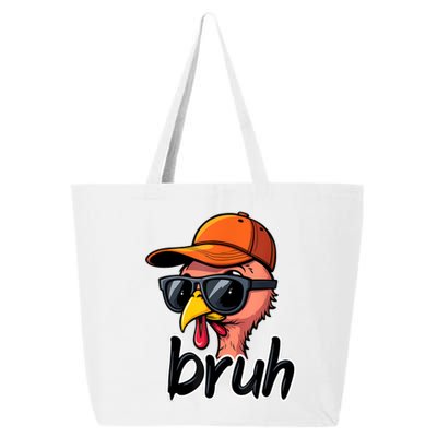 Turkey Face Thanksgiving Bruh 25L Jumbo Tote