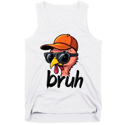 Turkey Face Thanksgiving Bruh Tank Top