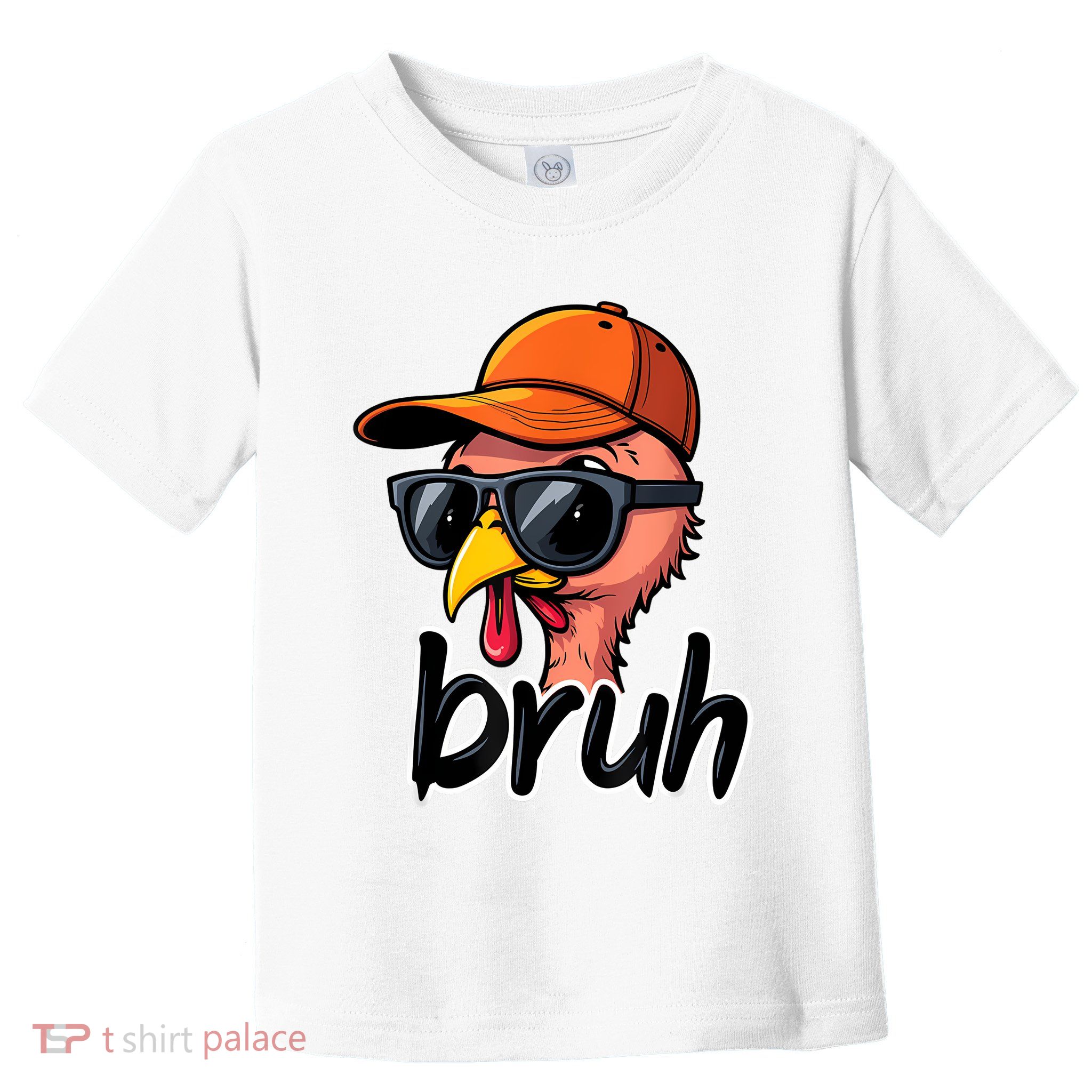 Turkey Face Thanksgiving Bruh Toddler T-Shirt