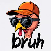 Turkey Face Thanksgiving Bruh Wool Snapback Cap