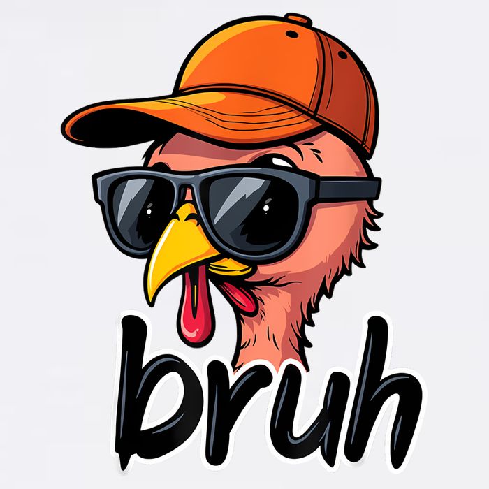 Turkey Face Thanksgiving Bruh Wool Snapback Cap