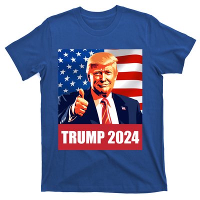 Thumbsup For Trump 2024 Presidential Election Rally Cute Gift T-Shirt