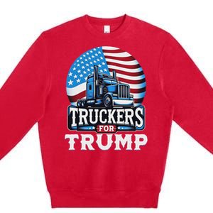 Truckers For Trump Premium Crewneck Sweatshirt