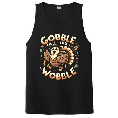 Thanksgiving Funny Turkey Gobble Till You Wobble Gift PosiCharge Competitor Tank