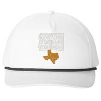 Texas For Texans God Made Jesus Saved Texas Raised Snapback Five-Panel Rope Hat