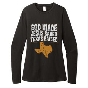 Texas For Texans God Made Jesus Saved Texas Raised Womens CVC Long Sleeve Shirt