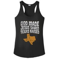 Texas For Texans God Made Jesus Saved Texas Raised Ladies PosiCharge Competitor Racerback Tank