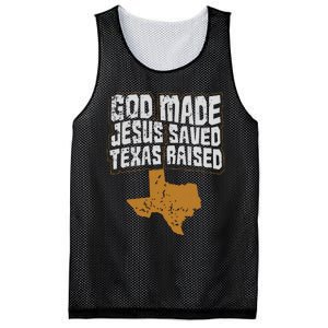 Texas For Texans God Made Jesus Saved Texas Raised Mesh Reversible Basketball Jersey Tank