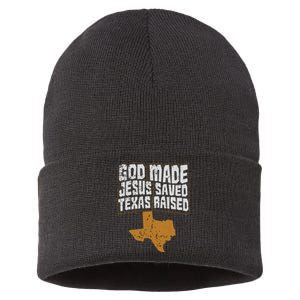 Texas For Texans God Made Jesus Saved Texas Raised Sustainable Knit Beanie