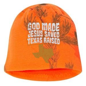 Texas For Texans God Made Jesus Saved Texas Raised Kati - Camo Knit Beanie