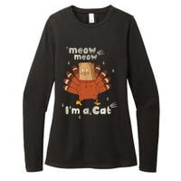 Thanksgiving Funny Turkey Fake Cat Retro Womens CVC Long Sleeve Shirt