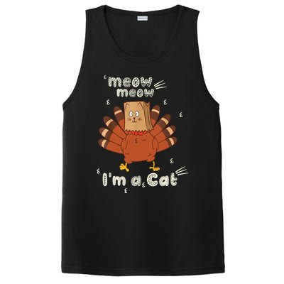 Thanksgiving Funny Turkey Fake Cat Retro PosiCharge Competitor Tank