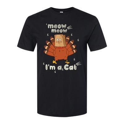 Thanksgiving Funny Turkey Fake Cat Retro Softstyle CVC T-Shirt