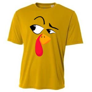 Turkey Face Tees Adult Funny Halloween Thanksgiving Cooling Performance Crew T-Shirt