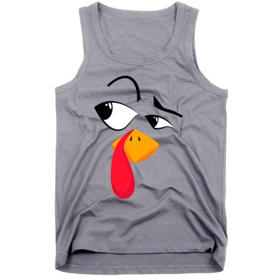 Turkey Face Tees Adult Funny Halloween Thanksgiving Tank Top