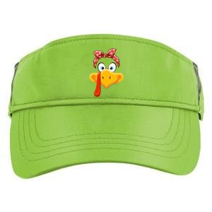 Turkey Face Thanksgiving Matching Outfit Family Adult Drive Performance Visor