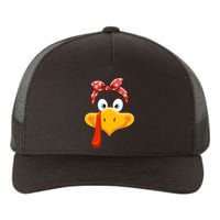 Turkey Face Thanksgiving Matching Outfit Family Yupoong Adult 5-Panel Trucker Hat