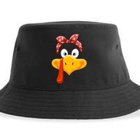 Turkey Face Thanksgiving Matching Outfit Family Sustainable Bucket Hat