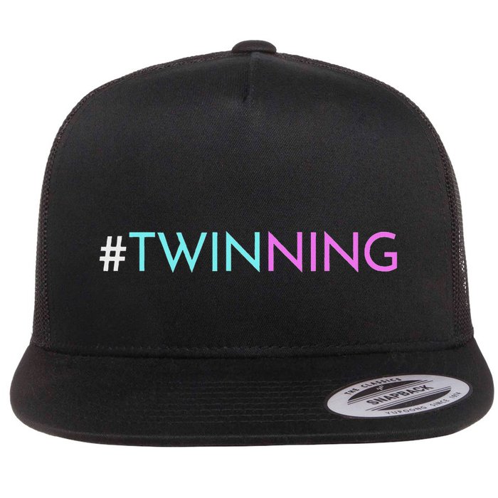 Twinning Funny Twins Matching Fraternal Or Identical Flat Bill Trucker Hat
