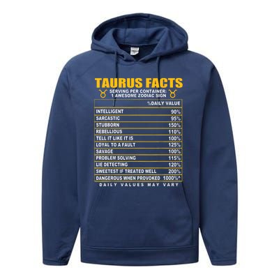 Taurus Facts Performance Fleece Hoodie