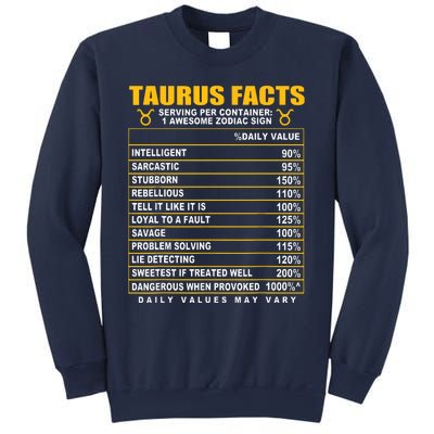 Taurus Facts Sweatshirt