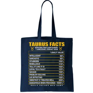 Taurus Facts Tote Bag