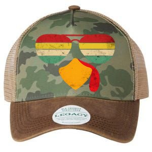 Turkey Face Thanksgiving Sunglasses Legacy Tie Dye Trucker Hat