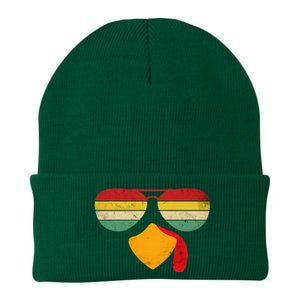 Turkey Face Thanksgiving Sunglasses Knit Cap Winter Beanie