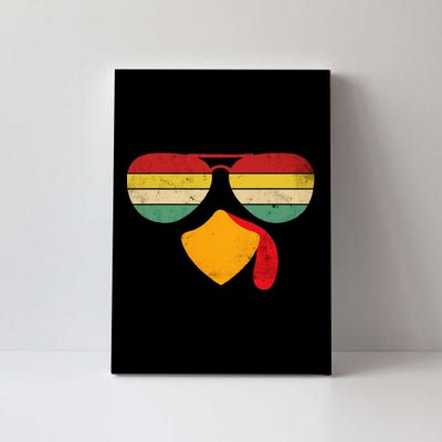 Turkey Face Thanksgiving Sunglasses Canvas