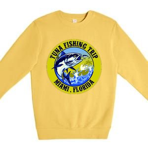 Tuna Fishing Trip Miami Florida Premium Crewneck Sweatshirt