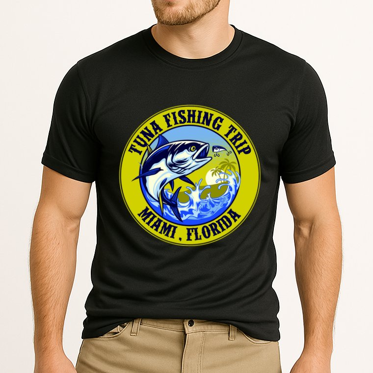 Tuna Fishing Trip Miami Florida Cooling Performance Crew T-Shirt