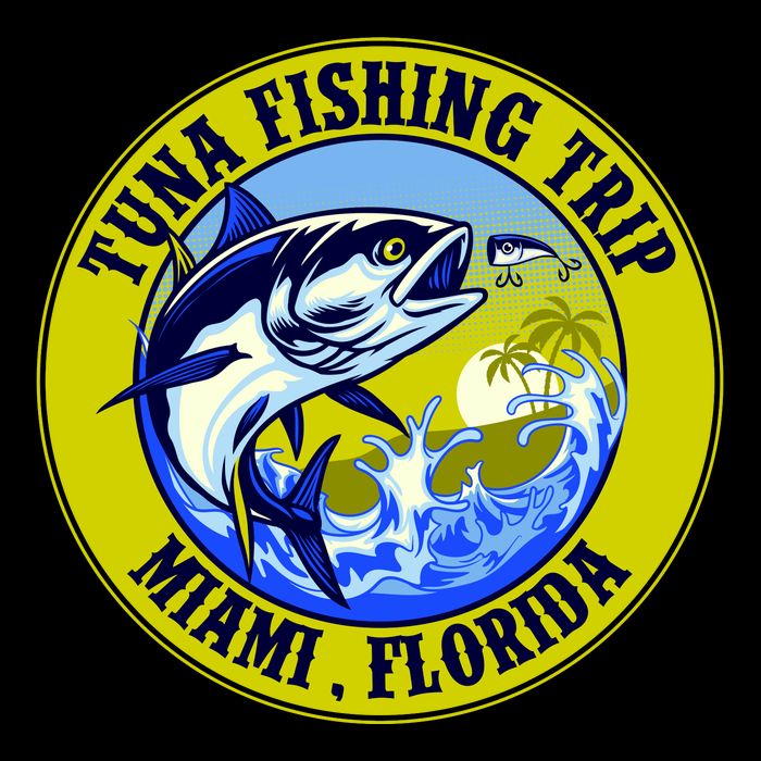 Tuna Fishing Trip Miami Florida V-Neck T-Shirt