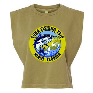 Tuna Fishing Trip Miami Florida Garment-Dyed Women's Muscle Tee