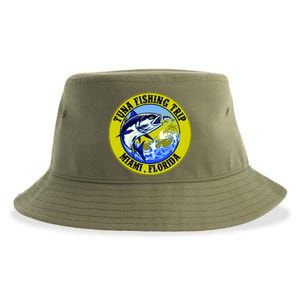 Tuna Fishing Trip Miami Florida Sustainable Bucket Hat