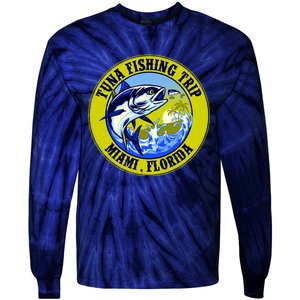 Tuna Fishing Trip Miami Florida Tie-Dye Long Sleeve Shirt