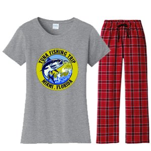 Tuna Fishing Trip Miami Florida Women's Flannel Pajama Set