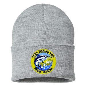 Tuna Fishing Trip Miami Florida Sustainable Knit Beanie