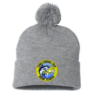 Tuna Fishing Trip Miami Florida Pom Pom 12in Knit Beanie