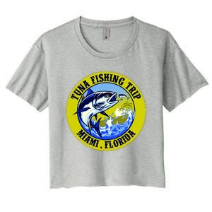 Tuna Fishing Trip Miami Florida Women's Crop Top Tee