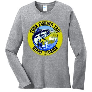 Tuna Fishing Trip Miami Florida Ladies Long Sleeve Shirt