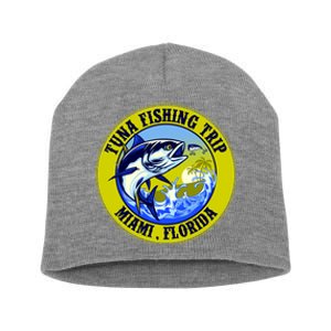 Tuna Fishing Trip Miami Florida Short Acrylic Beanie