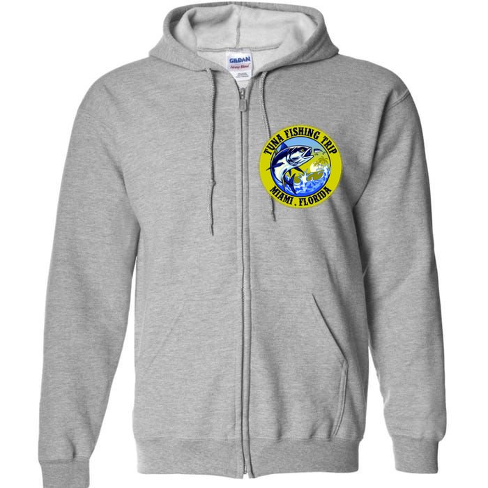 Tuna Fishing Trip Miami Florida Full Zip Hoodie