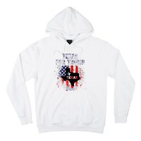 Texas For Trump 2024 American Flag Vintage Hoodie