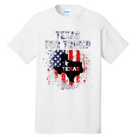 Texas For Trump 2024 American Flag Vintage Tall T-Shirt