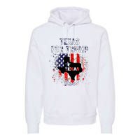 Texas For Trump 2024 American Flag Vintage Premium Hoodie