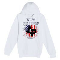 Texas For Trump 2024 American Flag Vintage Premium Pullover Hoodie